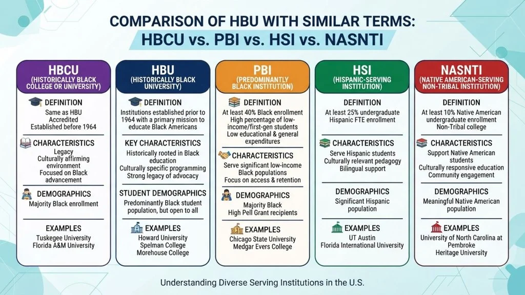 Comparison of HBU with Similar Terms