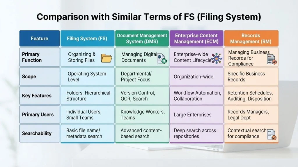 Comparison with Similar Terms of FS
