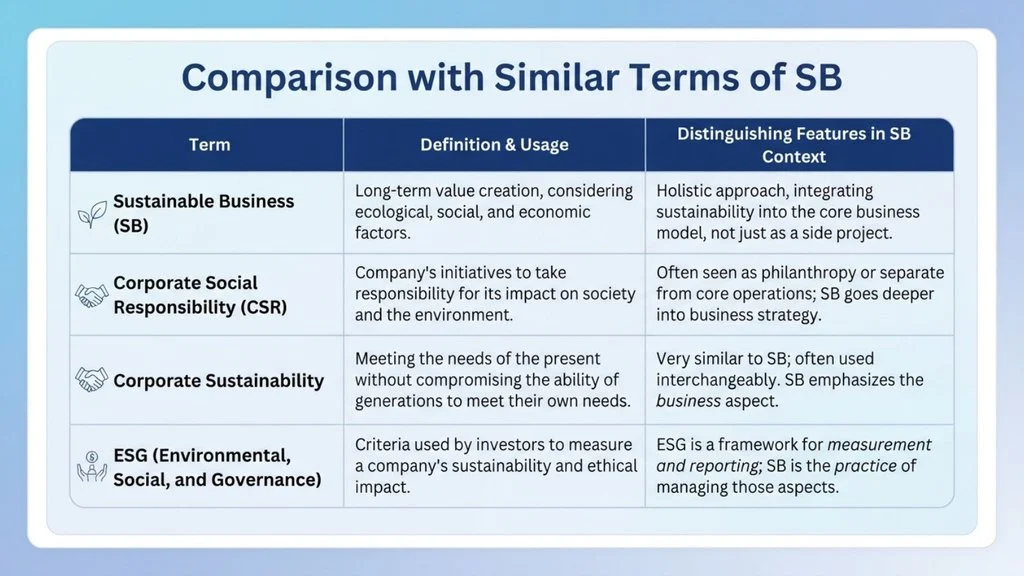Comparison with Similar Terms of SB