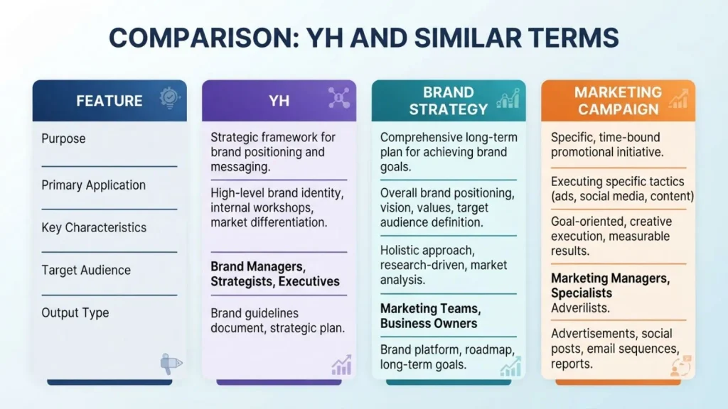 Comparison With Similar Terms of YH