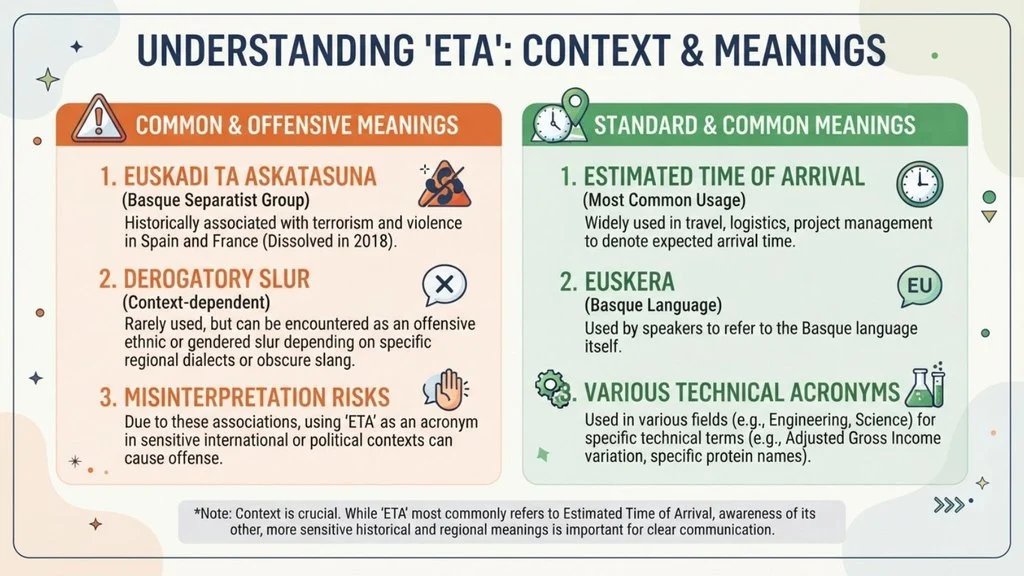 Hidden or Offensive Meanings of ETA