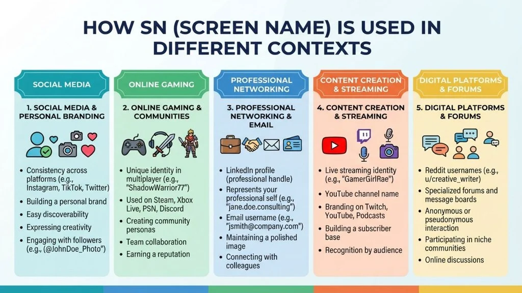 How SN Is Used in Different Contexts
