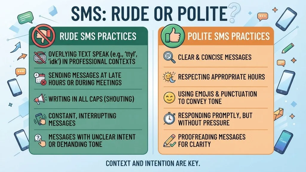Is “SMS” Rude or Polite?