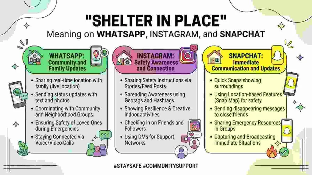 “Shelter in Place” Meaning on WhatsApp, Instagram, and Snapchat