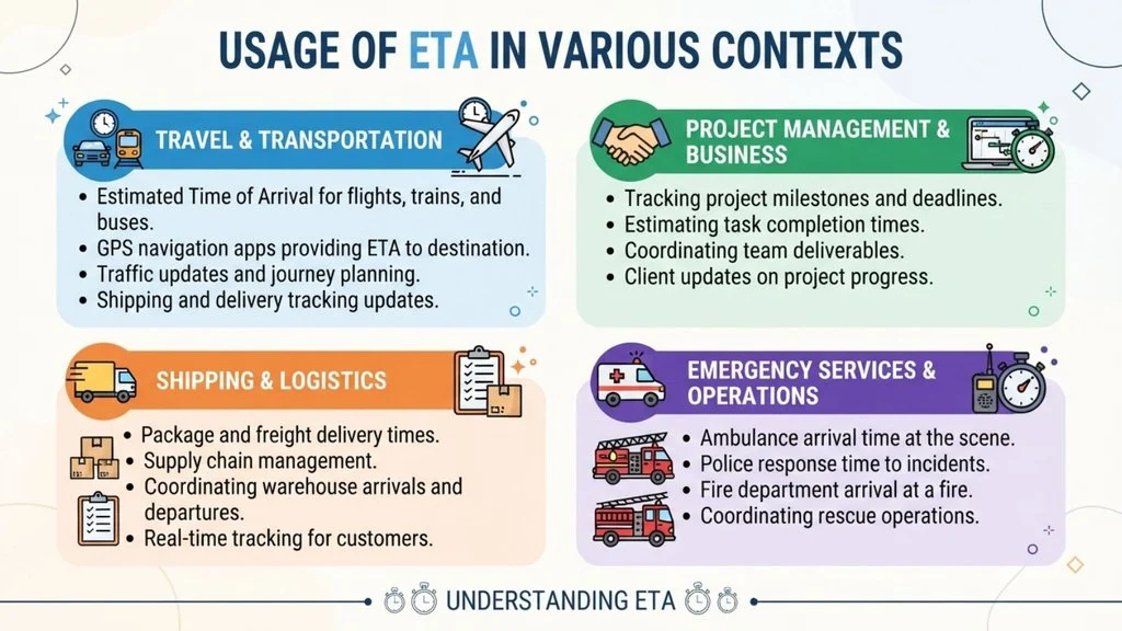 Usage of ETA in Various Contexts