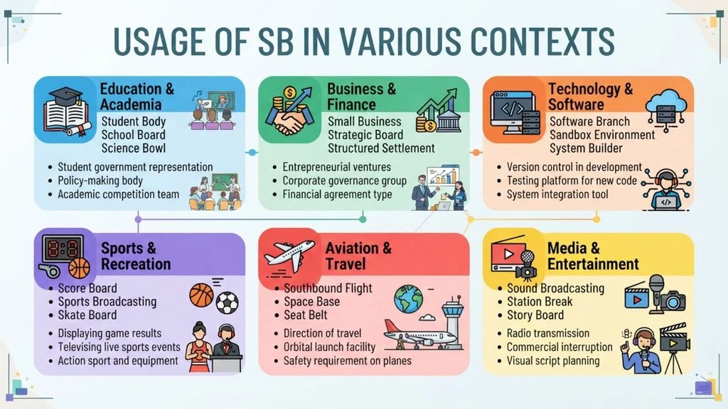 Usage of SB in Various Contexts