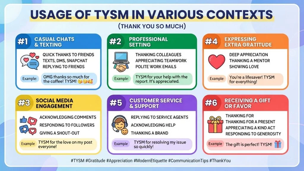Usage of TYSM in Various Contexts