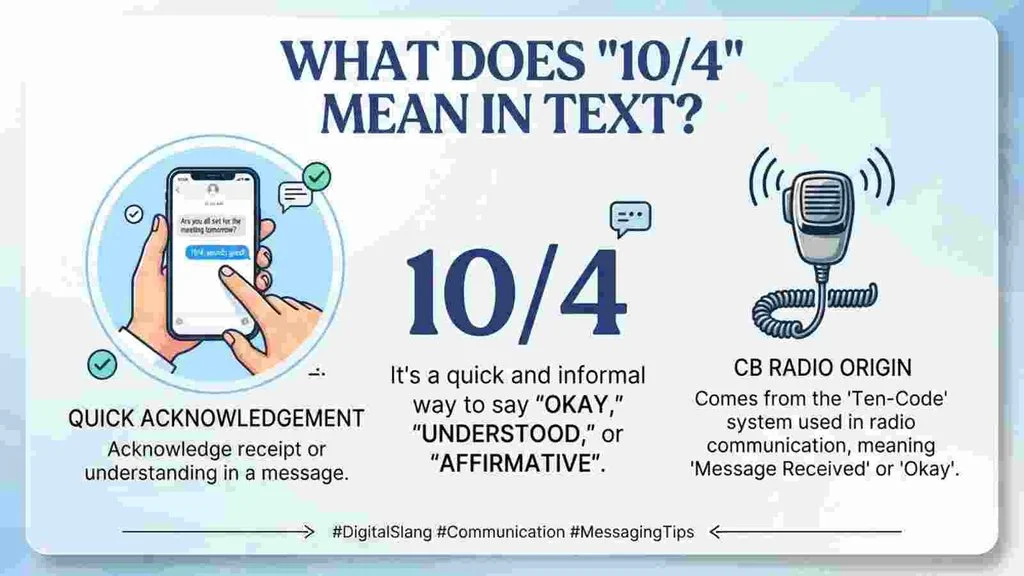 What Does “10/4” Mean in Text?