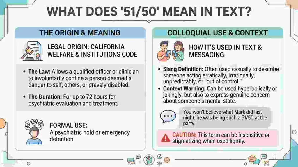 What Does “51/50” Mean in Text?