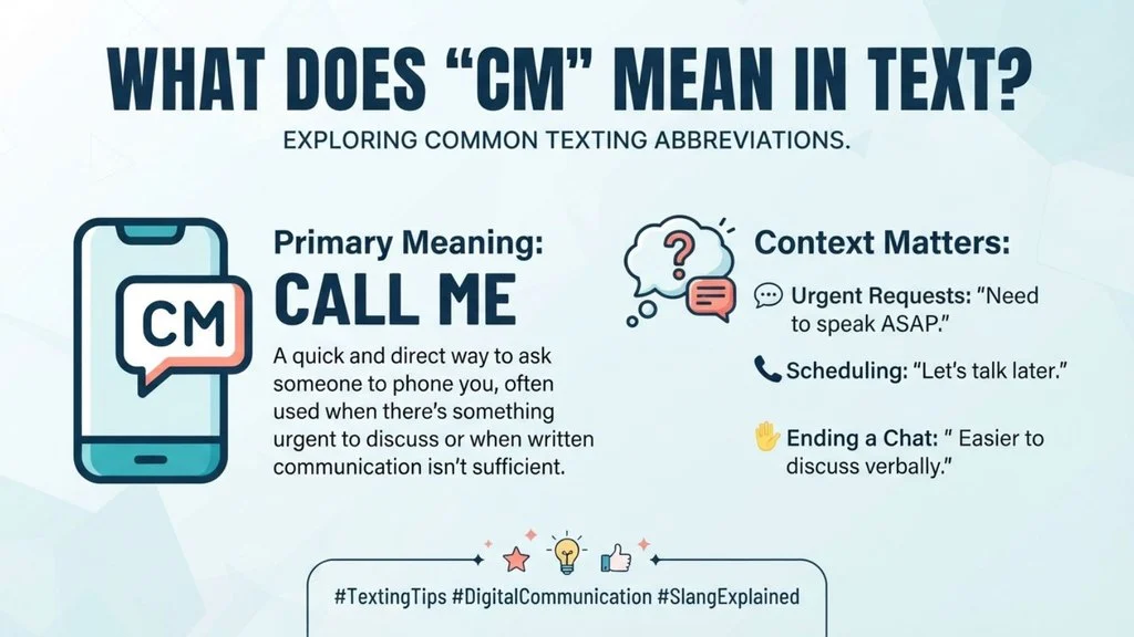 What Does “CM” Mean in Text?