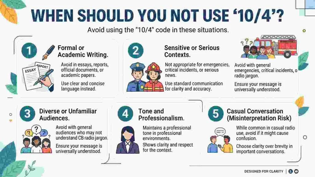 When Should You NOT Use “10/4”?
