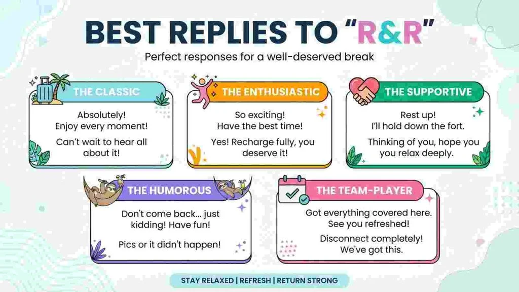 Best Replies to “R&R”