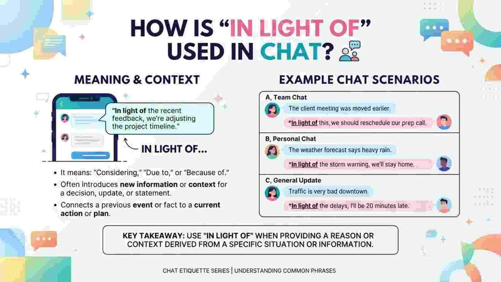 How Is “In Light Of” Used in Chat?
