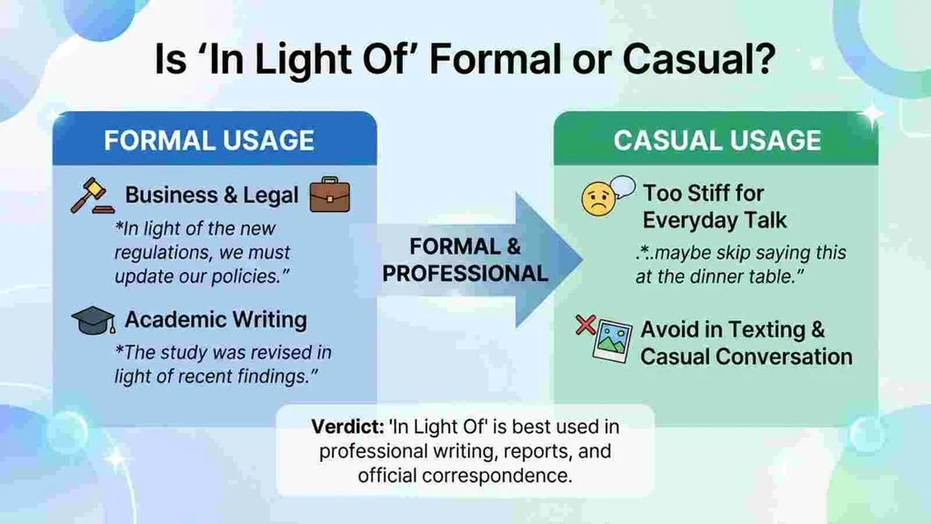 Is “In Light Of” Formal or Casual?
