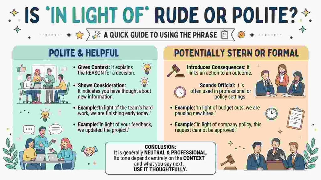 Is “In Light Of” Rude or Polite?