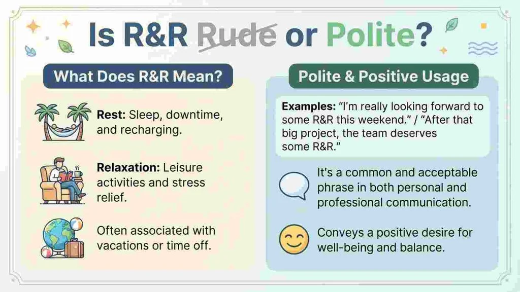 Is “R&R” Rude or Polite?
