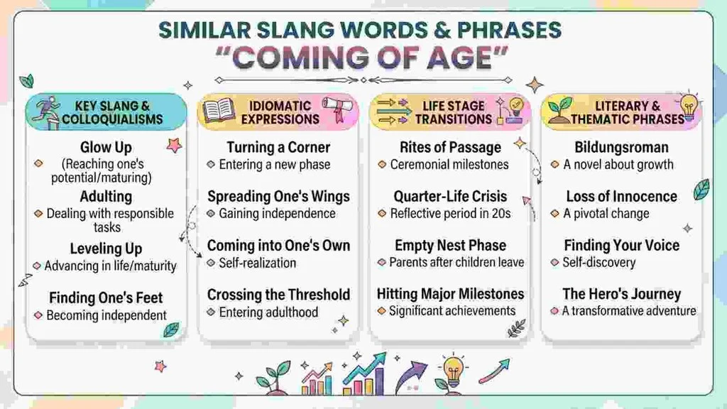 Similar Slang Words and Phrases Like “Coming of Age”