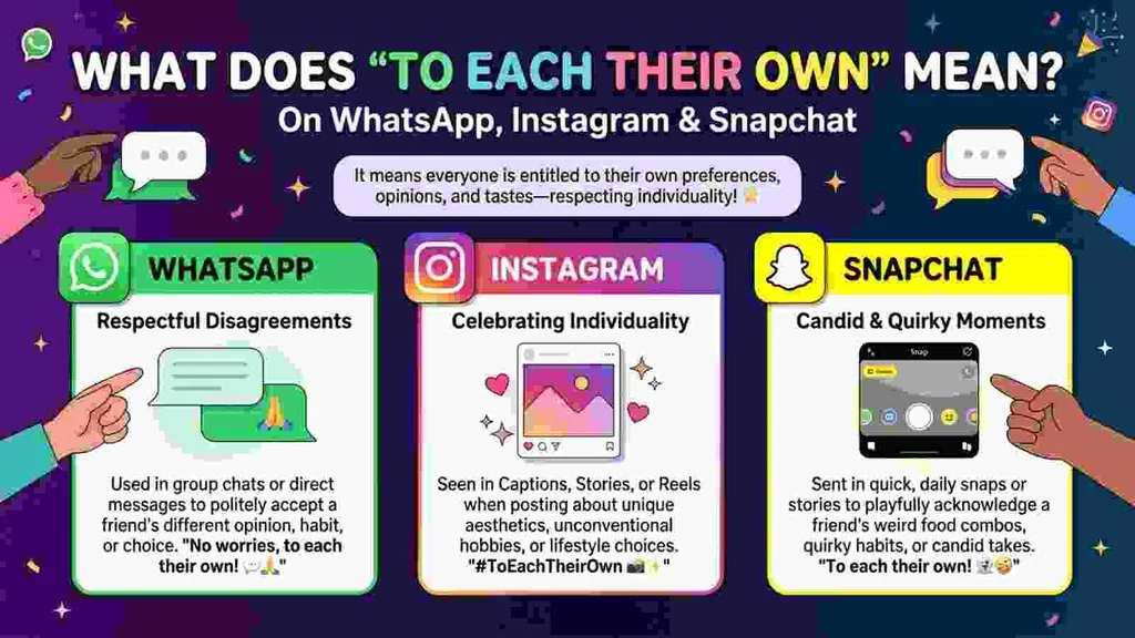 “To Each Their Own” Meaning on WhatsApp, Instagram, and Snapchat