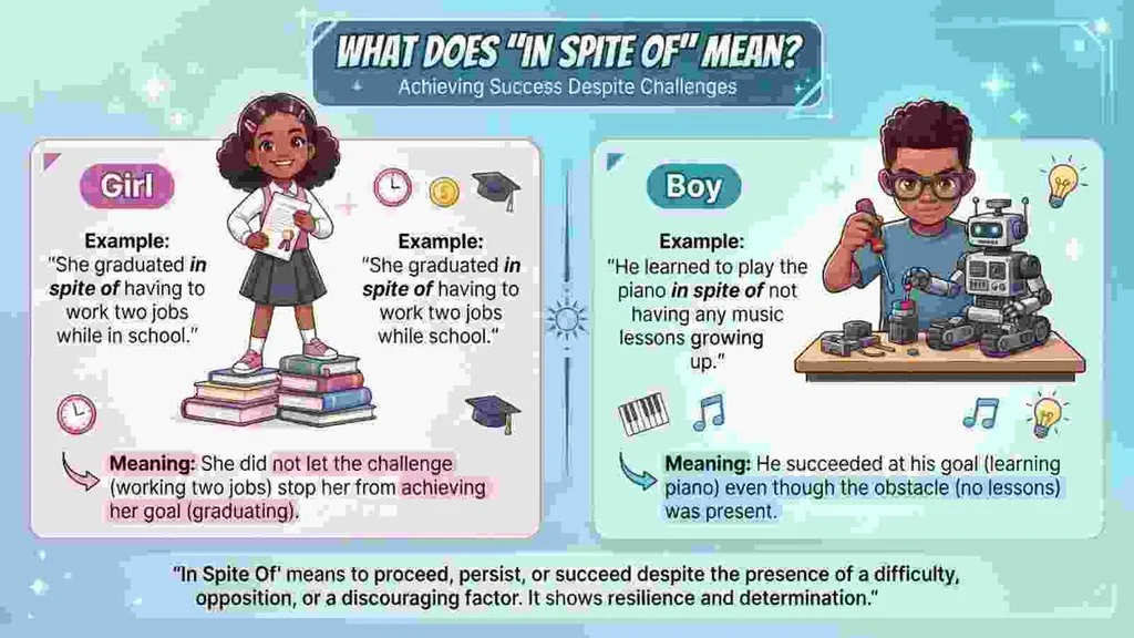 What Does “In Spite of” Mean From a Girl or Boy?