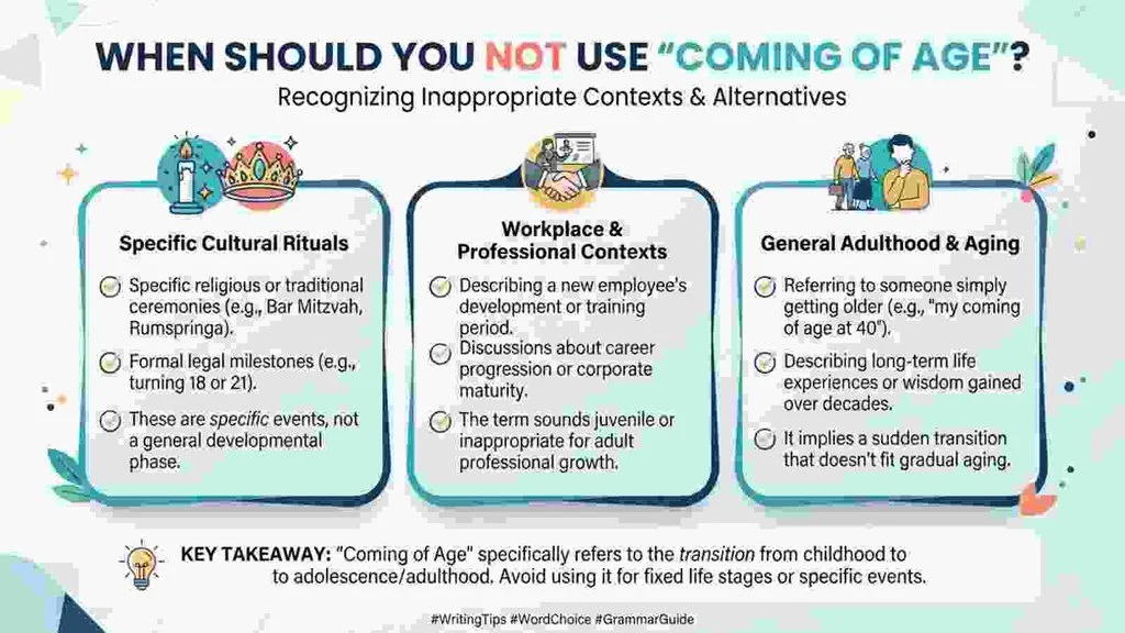 When Should You NOT Use “Coming of Age”?