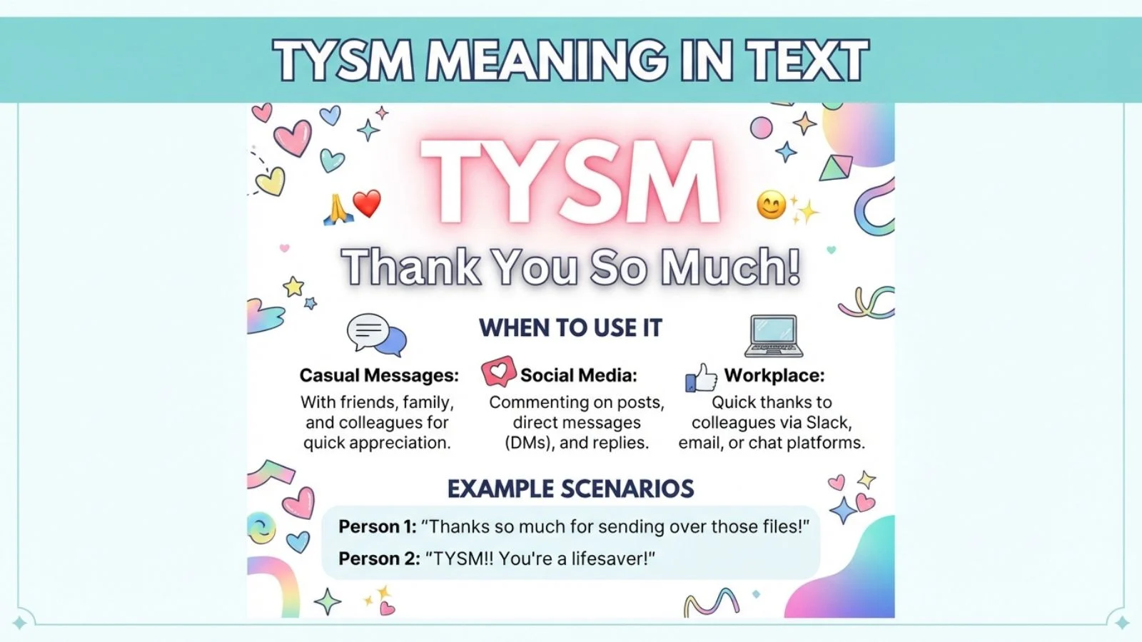 TYSM Meaning in Text