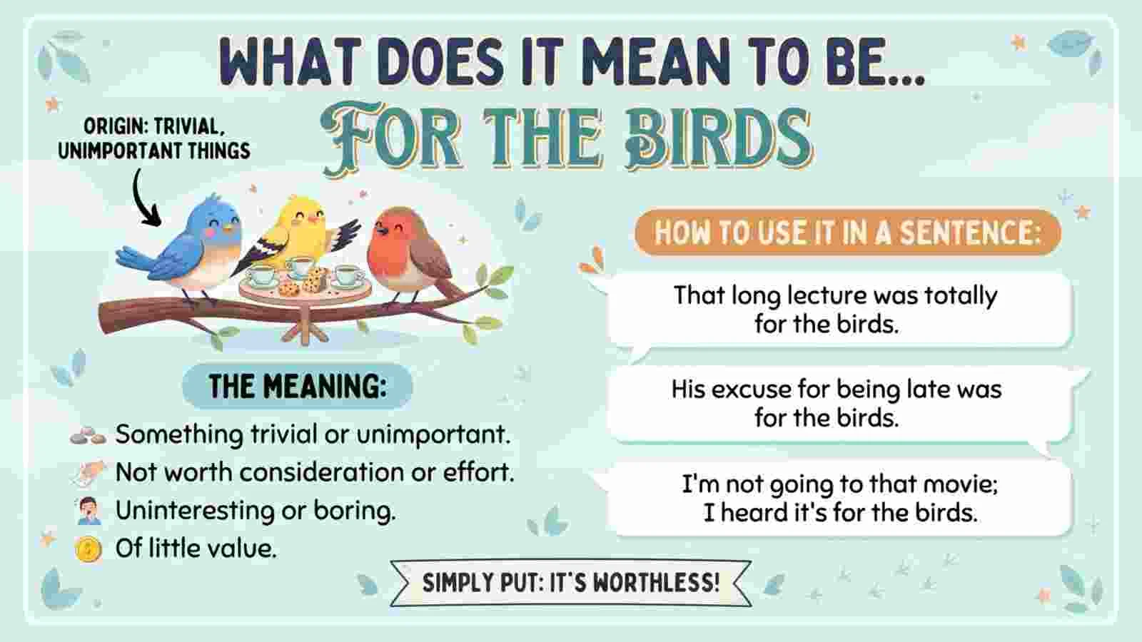 For the Birds Meaning