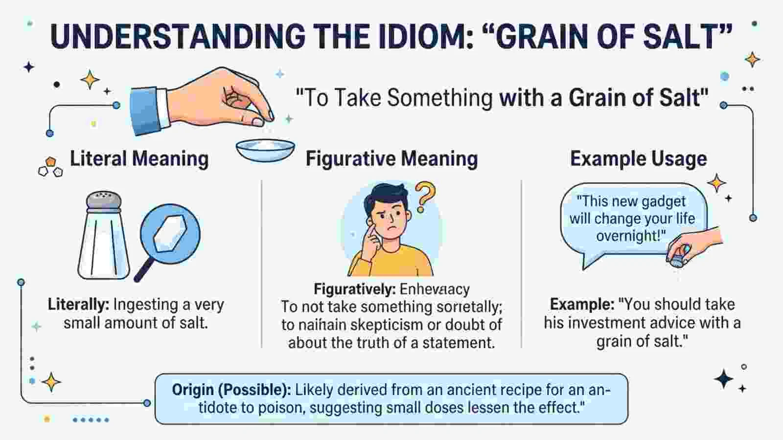 Grain of Salt Meaning